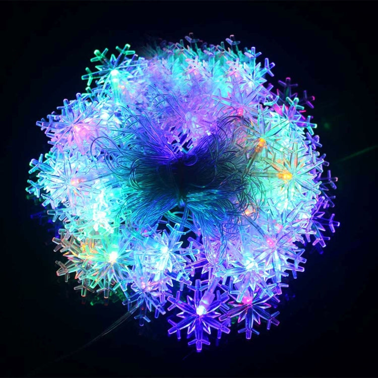 10m Snowflake Shape String Decoration Lights, 70 LED with Extend Interface, AC 110V