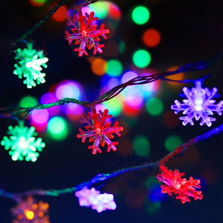 10m Snowflake Shape String Decoration Lights, 70 LED with Extend Interface, AC 110V