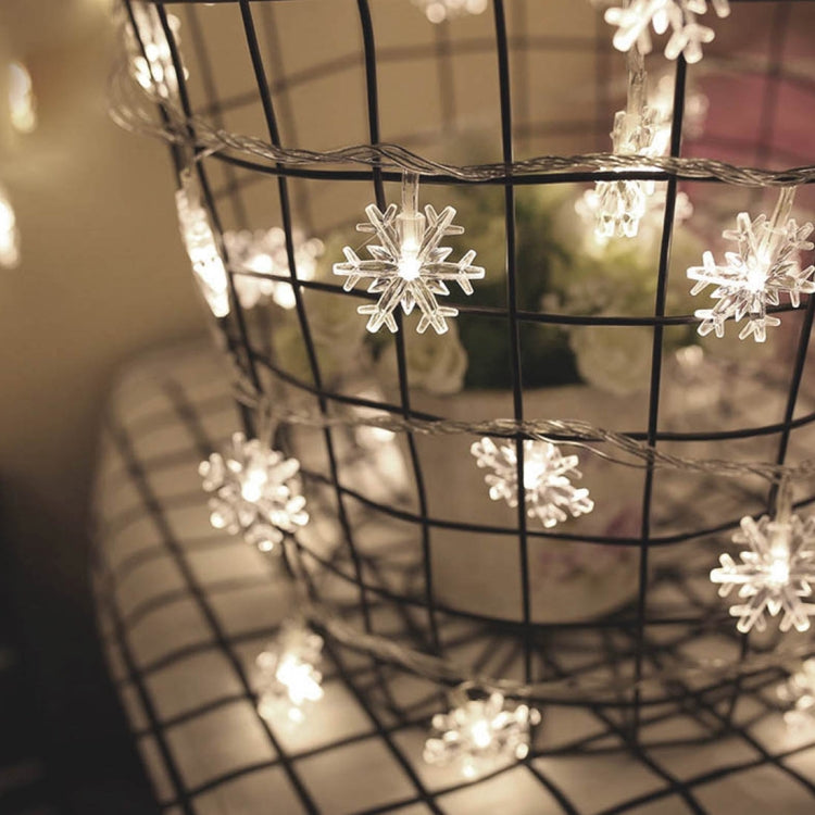 10m Snowflake Shape String Decoration Lights, 70 LED with Extend Interface, AC 110V