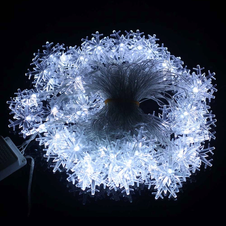 10m Snowflake Shape String Decoration Lights, 70 LED with Extend Interface, AC 110V