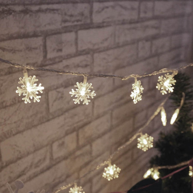 10m Snowflake Shape String Decoration Lights, 70 LED with Extend Interface, AC 110V