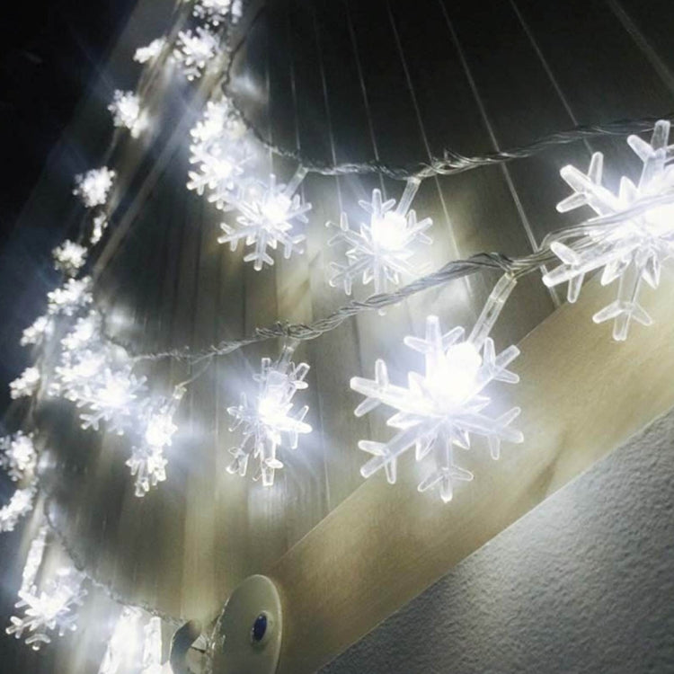 10m Snowflake Shape String Decoration Lights, 70 LED with Extend Interface, AC 110V