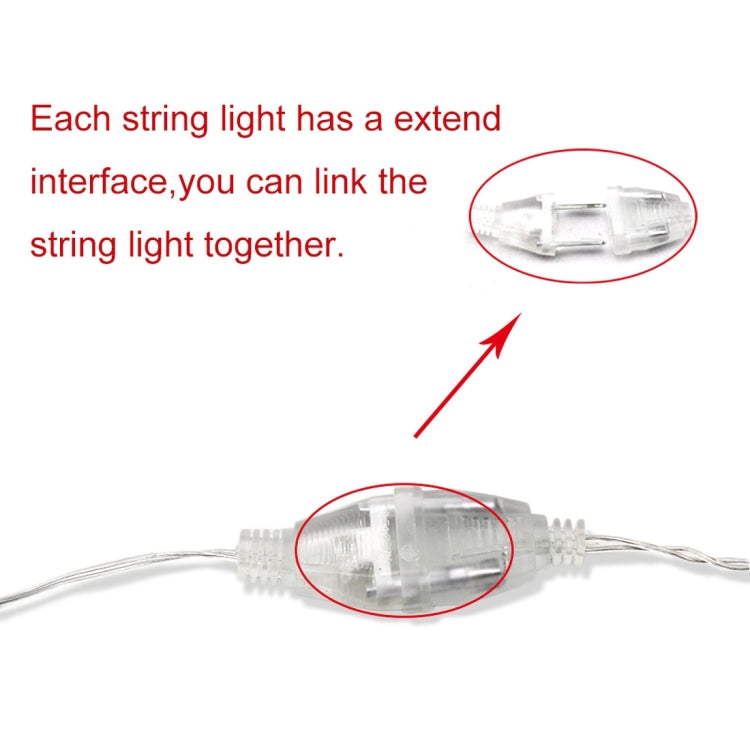 10m Snowflake Shape String Decoration Lights, 70 LED with Extend Interface, AC 110V