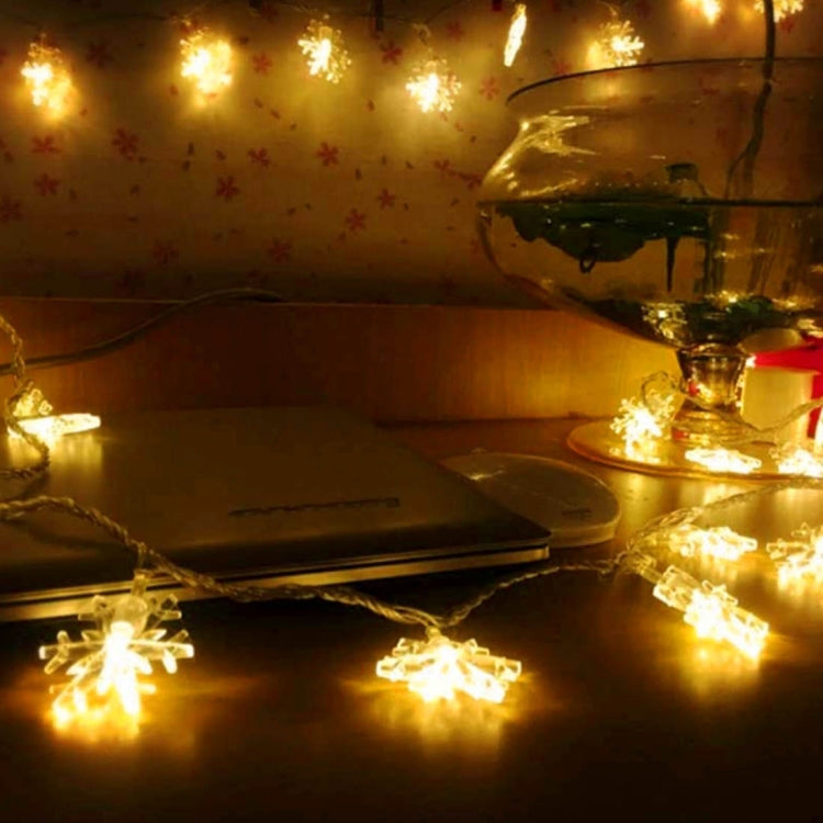 10m Snowflake Shape String Decoration Lights, 70 LED with Extend Interface, AC 110V