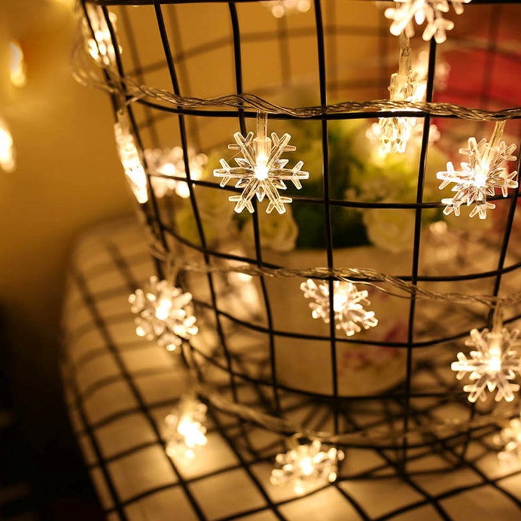 10m Snowflake Shape String Decoration Lights, 70 LED with Extend Interface, AC 110V