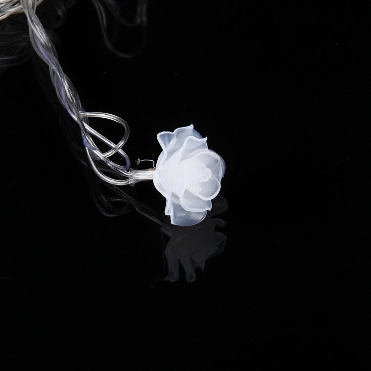 4m White Rose Water Resistant RGB Modeling String Light, 20 LEDs Without End Joint and Controller, AC 110V-220V(Colorful Light)