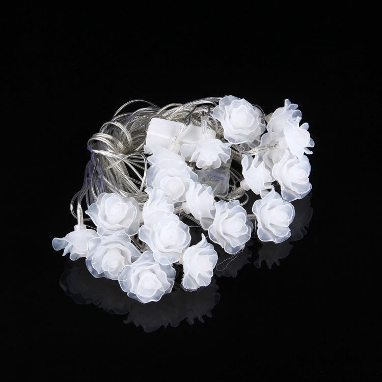 4m White Rose Water Resistant RGB Modeling String Light, 20 LEDs Without End Joint and Controller, AC 110V-220V(Colorful Light)