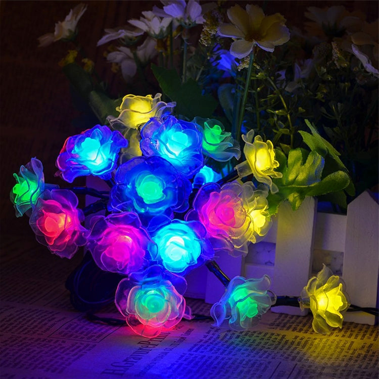 4m White Rose Water Resistant RGB Modeling String Light, 20 LEDs Without End Joint and Controller, AC 110V-220V(Colorful Light)