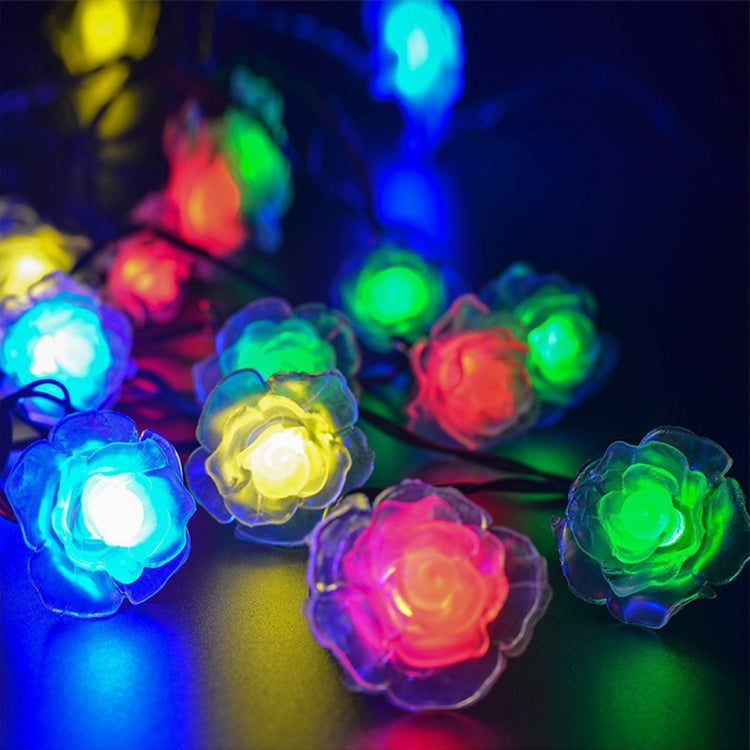 4m White Rose Water Resistant RGB Modeling String Light, 20 LEDs Without End Joint and Controller, AC 110V-220V(Colorful Light)