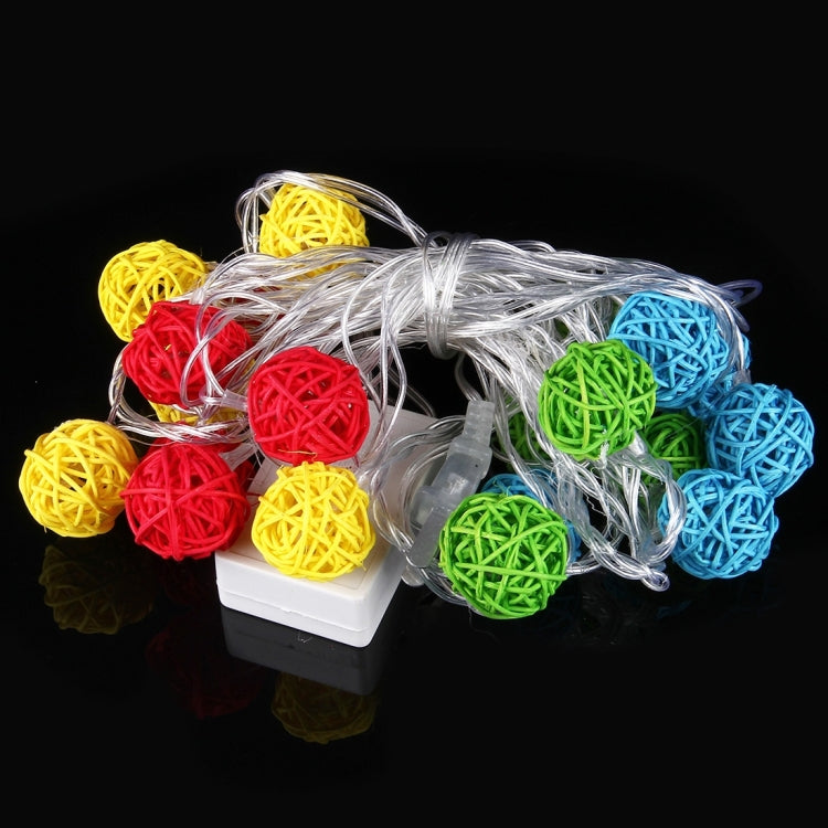 4m Sepak Takraw Water Resistant RGB Modeling String Lights , 20 LEDs Without End Joint and Controller, AC 110V-220V(Colorful Light)