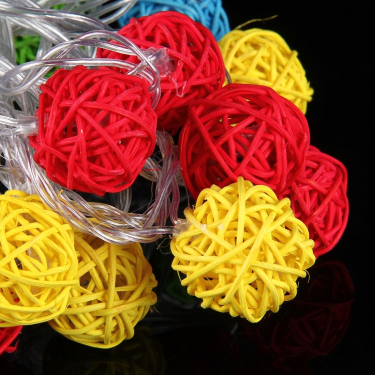4m Sepak Takraw Water Resistant RGB Modeling String Lights , 20 LEDs Without End Joint and Controller, AC 110V-220V(Colorful Light)