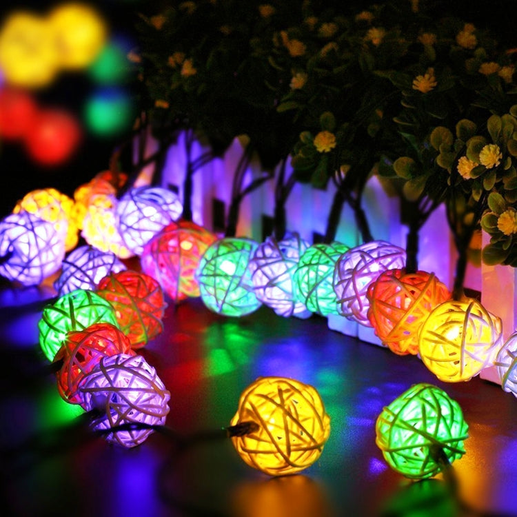 4m Sepak Takraw Water Resistant RGB Modeling String Lights , 20 LEDs Without End Joint and Controller, AC 110V-220V(Colorful Light)