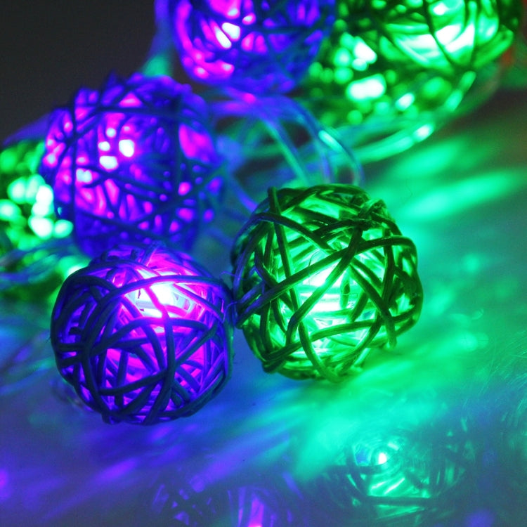 4m Sepak Takraw Water Resistant RGB Modeling String Lights , 20 LEDs Without End Joint and Controller, AC 110V-220V(Colorful Light)