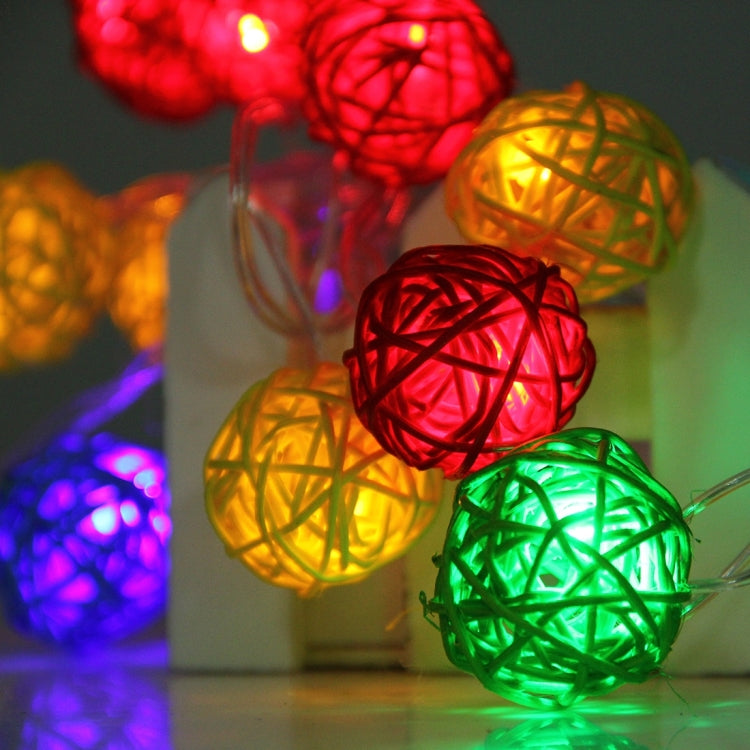 4m Sepak Takraw Water Resistant RGB Modeling String Lights , 20 LEDs Without End Joint and Controller, AC 110V-220V(Colorful Light)