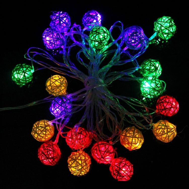 4m Sepak Takraw Water Resistant RGB Modeling String Lights , 20 LEDs Without End Joint and Controller, AC 110V-220V(Colorful Light)