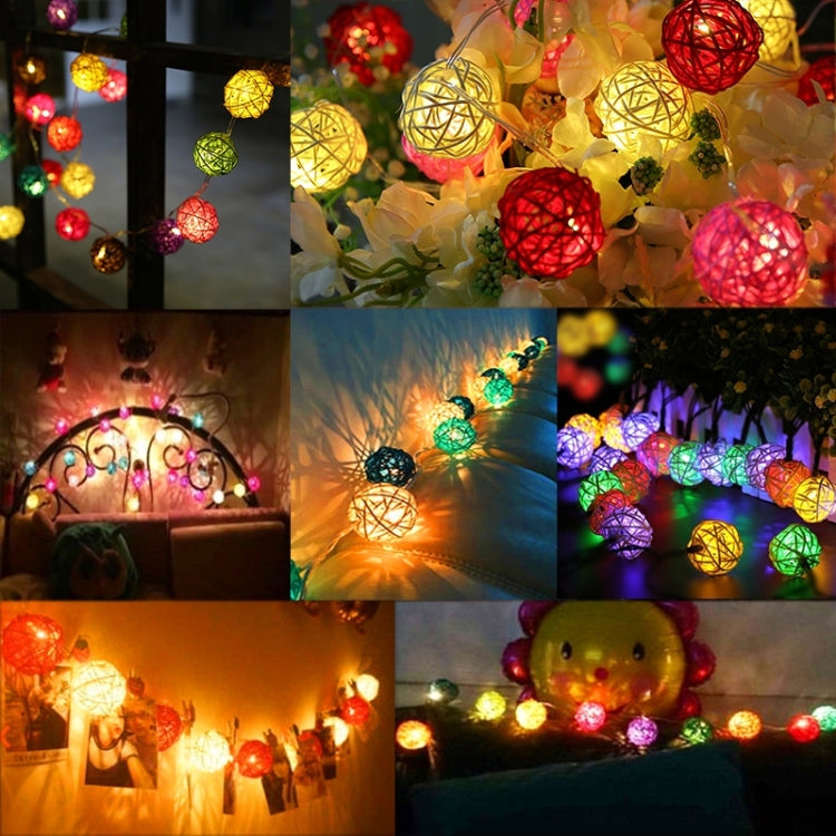 4m Sepak Takraw Water Resistant RGB Modeling String Lights , 20 LEDs Without End Joint and Controller, AC 110V-220V(Colorful Light)