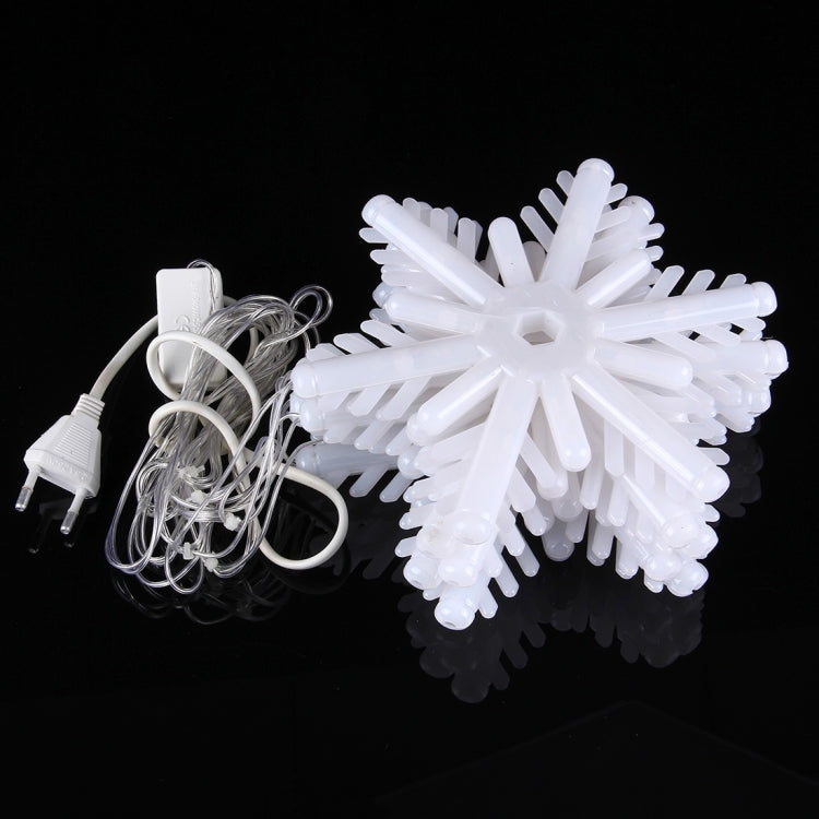 2.5m Water Resistant  Modeling String Lights , 5 LEDs Milky White Little Snowflake Without End Joint and Controller, EU Plug, AC 220V(White Light)