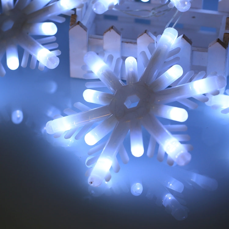 2.5m Water Resistant  Modeling String Lights , 5 LEDs Milky White Little Snowflake Without End Joint and Controller, EU Plug, AC 220V(White Light)