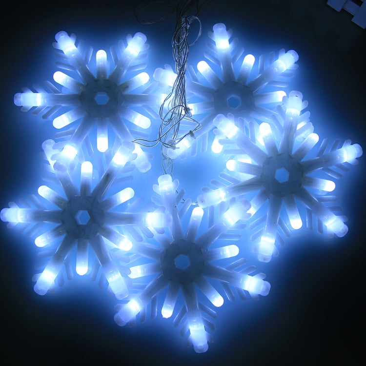2.5m Water Resistant  Modeling String Lights , 5 LEDs Milky White Little Snowflake Without End Joint and Controller, EU Plug, AC 220V(White Light)