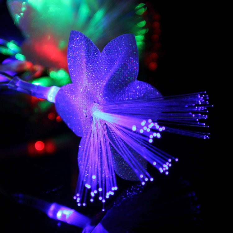 4m Water Resistant  RGB Modeling String Light, 20 LEDs White Petals Optical Fiber Without End Joint and Controller, AC 110V-220V(Colorful Light)
