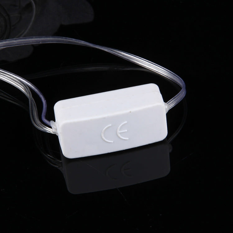 4m Water Resistant  RGB Modeling String Light, 20 LEDs White Petals Optical Fiber Without End Joint and Controller, AC 110V-220V(Colorful Light)