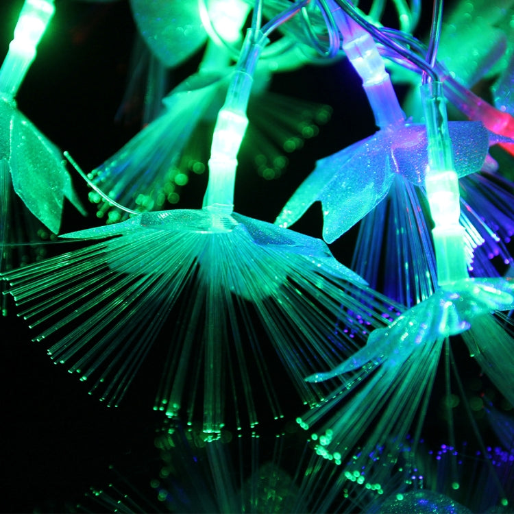 4m Water Resistant  RGB Modeling String Light, 20 LEDs White Petals Optical Fiber Without End Joint and Controller, AC 110V-220V(Colorful Light)