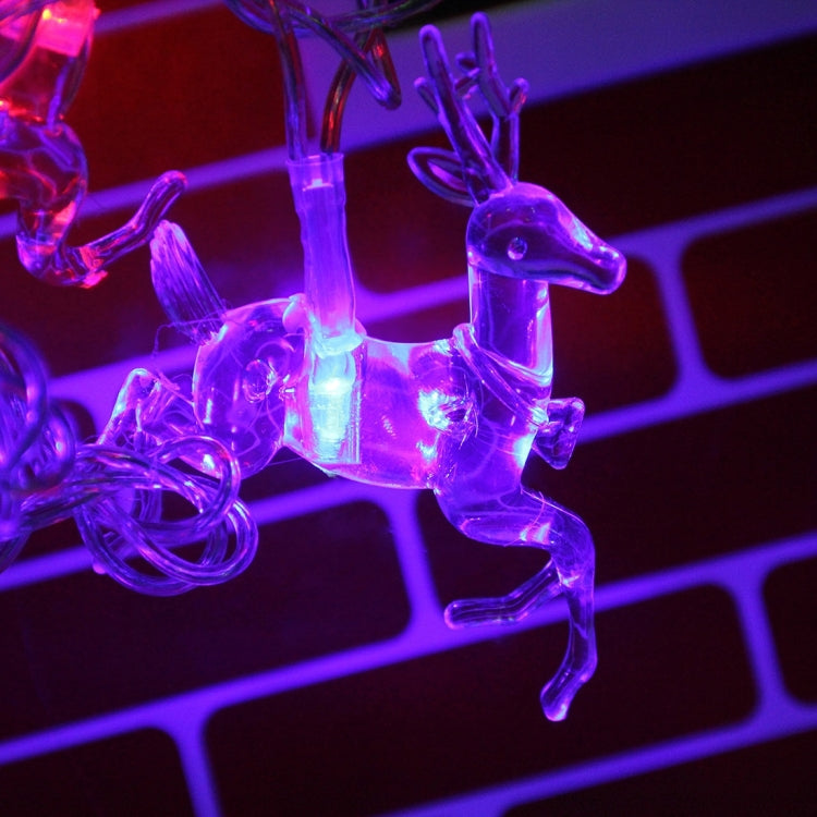 4m Water Resistant RGB Modeling String Lights, 20 LEDs Christmas Deer Without End Joint and Controller, AC 110V-220V(Colorful Light)