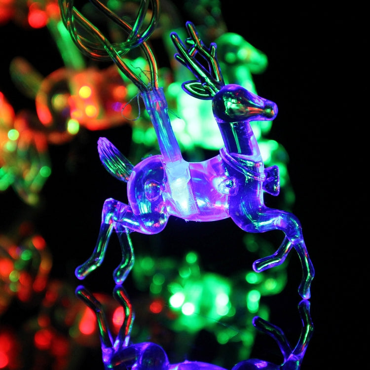 4m Water Resistant RGB Modeling String Lights, 20 LEDs Christmas Deer Without End Joint and Controller, AC 110V-220V(Colorful Light)