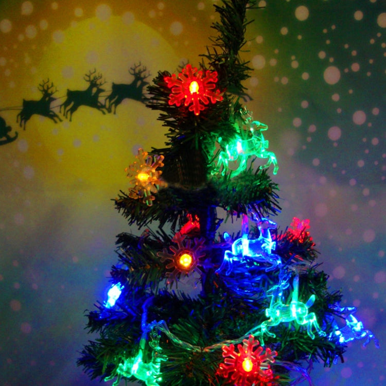 4m Water Resistant RGB Modeling String Lights, 20 LEDs Christmas Deer Without End Joint and Controller, AC 110V-220V(Colorful Light)