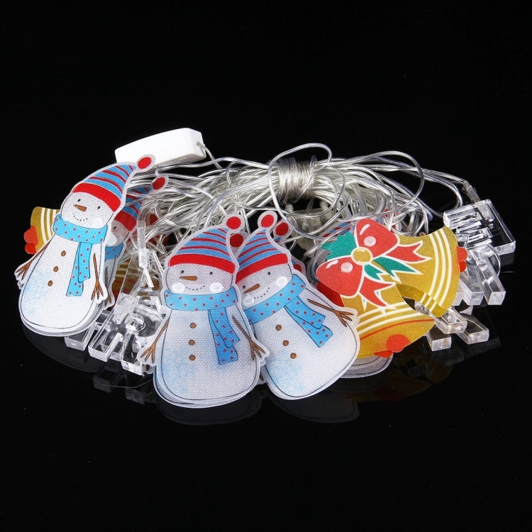 4m Water Resistant RGB Modeling String Light, 20 LEDs Christmas Snowman Without End Joint and Controller, AC 110V-220V(Colorful Light)