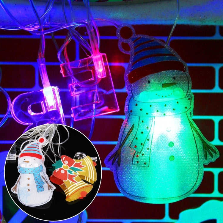 4m Water Resistant RGB Modeling String Light, 20 LEDs Christmas Snowman Without End Joint and Controller, AC 110V-220V(Colorful Light)