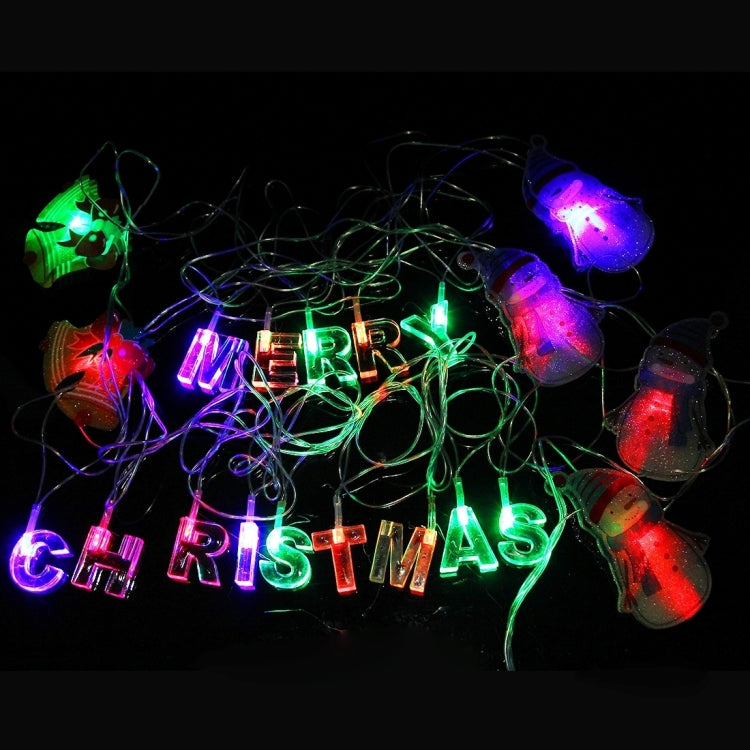 4m Water Resistant RGB Modeling String Light, 20 LEDs Christmas Snowman Without End Joint and Controller, AC 110V-220V(Colorful Light)