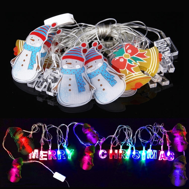 4m Water Resistant RGB Modeling String Light, 20 LEDs Christmas Snowman Without End Joint and Controller, AC 110V-220V(Colorful Light)