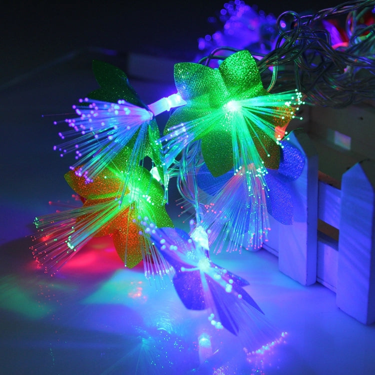 4m Water Resistant  RGB Modeling String Light, 20 LEDs Four Color Petals Optical Fiber Without End Joint and Controller, AC 110V-220V(Colorful Light)