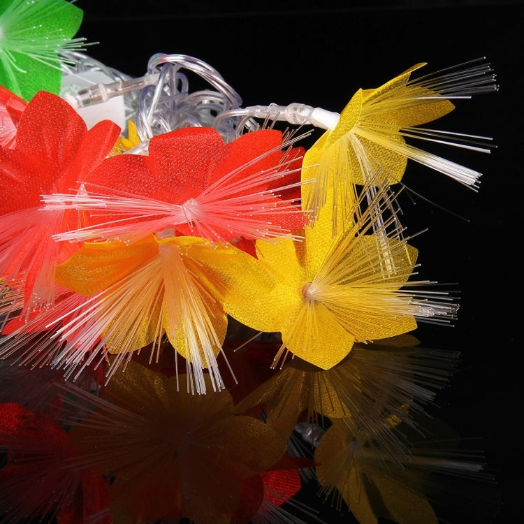 4m Water Resistant  RGB Modeling String Light, 20 LEDs Four Color Petals Optical Fiber Without End Joint and Controller, AC 110V-220V(Colorful Light)