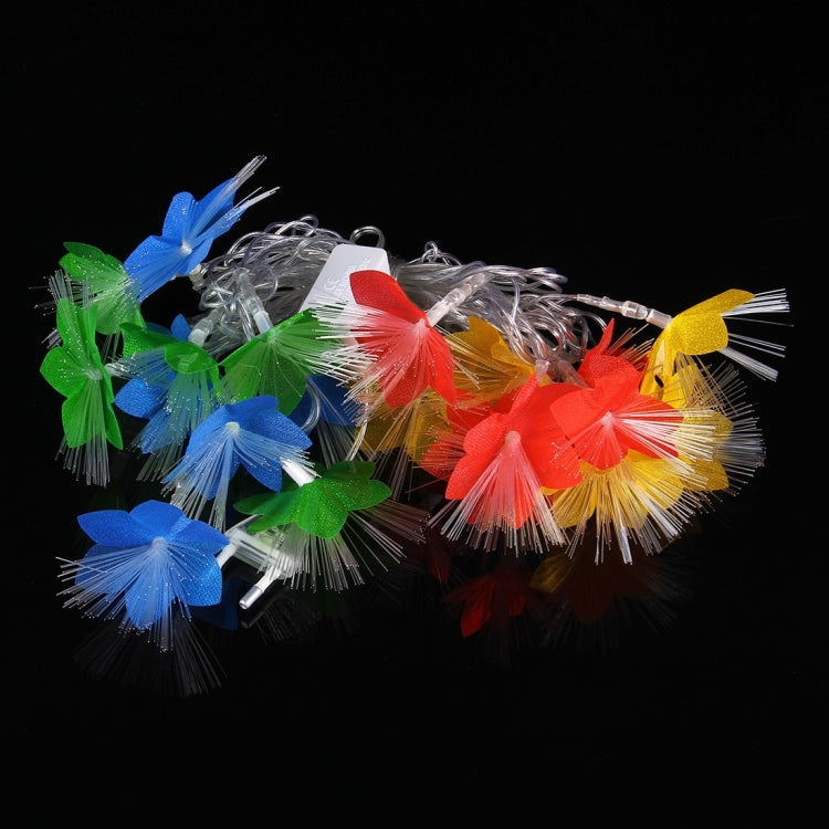 4m Water Resistant  RGB Modeling String Light, 20 LEDs Four Color Petals Optical Fiber Without End Joint and Controller, AC 110V-220V(Colorful Light)