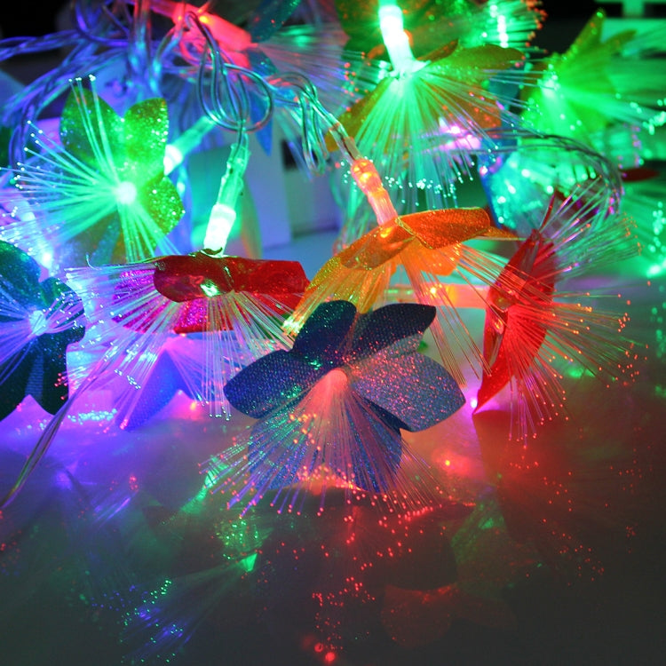 4m Water Resistant  RGB Modeling String Light, 20 LEDs Four Color Petals Optical Fiber Without End Joint and Controller, AC 110V-220V(Colorful Light)