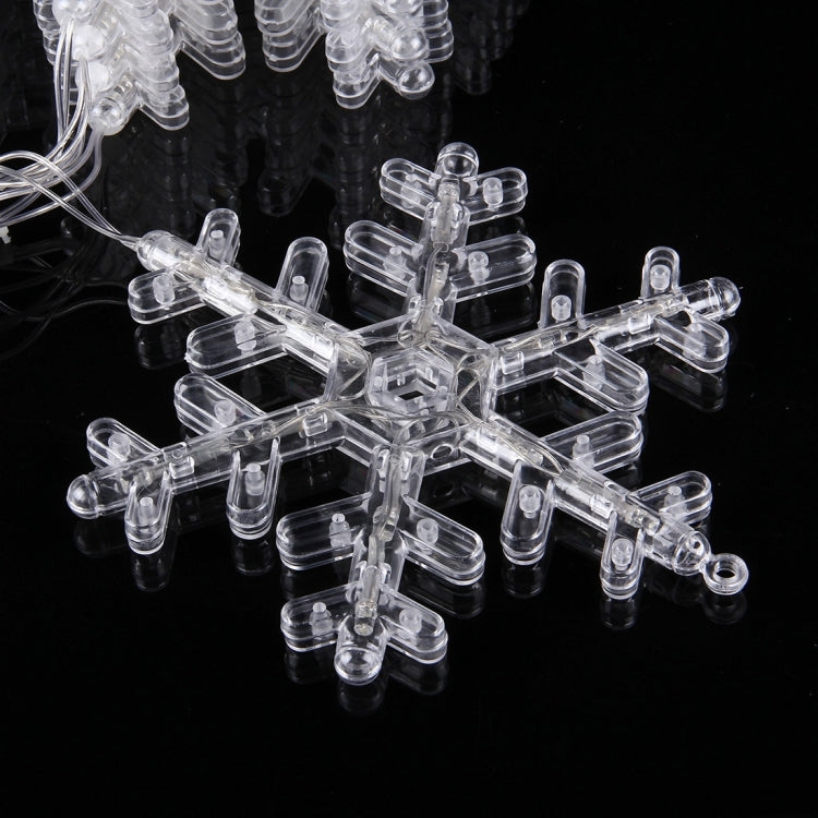2.5m Water Resistant  Modeling String Light, 5 LEDs Transparent Little Snowflake Without End Joint and Controller, EU Plug, AC 220V(White Light)