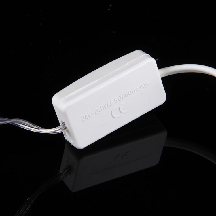 2.5m Water Resistant  Modeling String Light, 5 LEDs Transparent Little Snowflake Without End Joint and Controller, EU Plug, AC 220V(White Light)