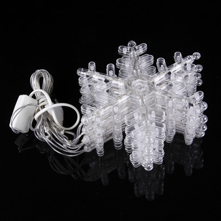 2.5m Water Resistant  Modeling String Light, 5 LEDs Transparent Little Snowflake Without End Joint and Controller, EU Plug, AC 220V(White Light)