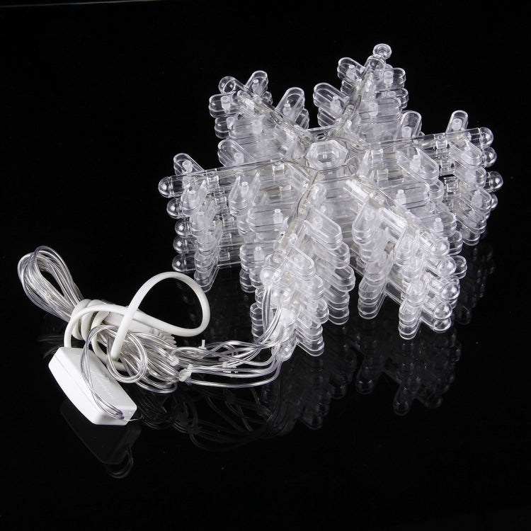 2.5m Water Resistant  Modeling String Light, 5 LEDs Transparent Little Snowflake Without End Joint and Controller, EU Plug, AC 220V(White Light)