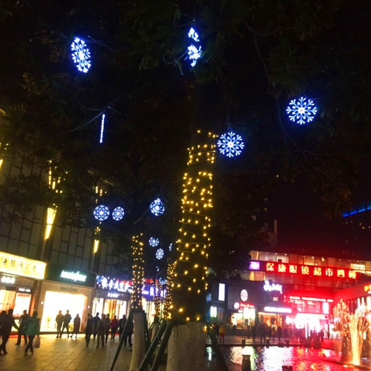 2.5m Water Resistant  Modeling String Light, 5 LEDs Transparent Little Snowflake Without End Joint and Controller, EU Plug, AC 220V(White Light)