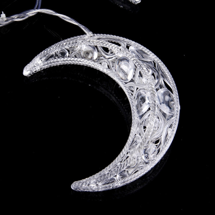 2.5m Water Resistant Modeling String Light, 5 LEDs Transparent Crescent Without End Joint and Controller, EU Plug, AC 220V(White Light)