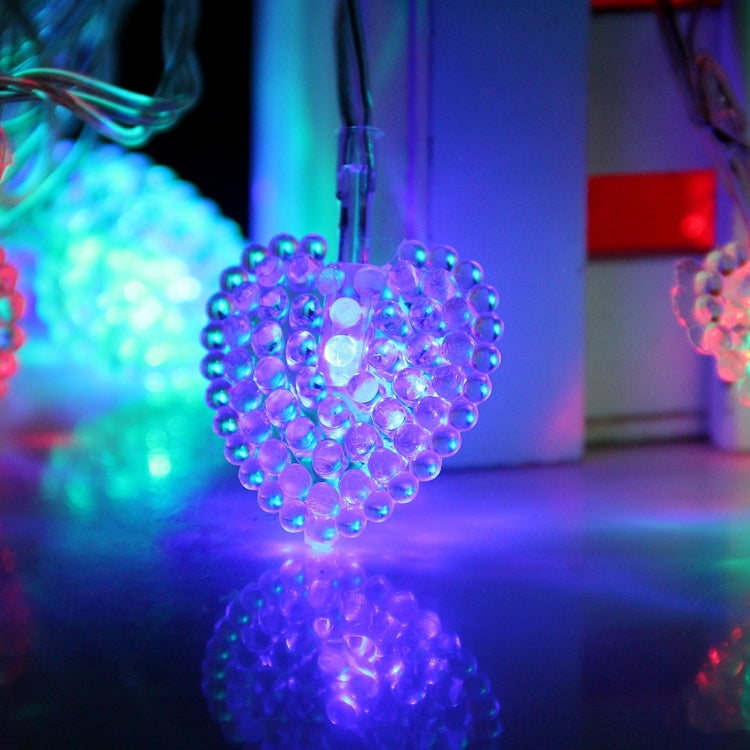 4m Water Resistant  RGB Modeling String Light, 20 LEDs Small Heart-shaped Without End Joint and Controller, AC 110V-220V(Colorful Light)