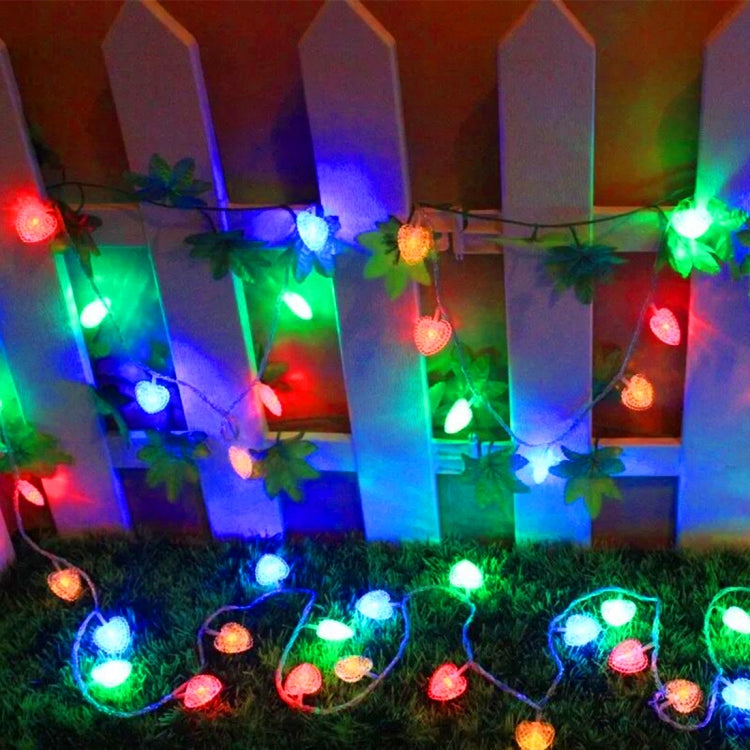 4m Water Resistant  RGB Modeling String Light, 20 LEDs Small Heart-shaped Without End Joint and Controller, AC 110V-220V(Colorful Light)