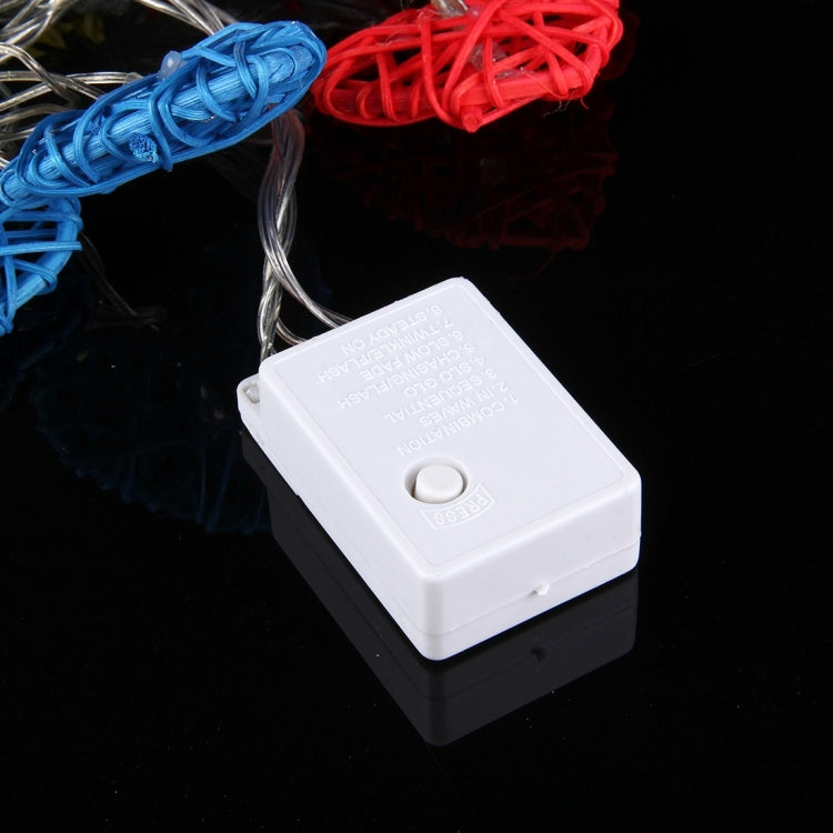 4m Water Resistant RGB Modeling String Light, 20 LEDs Colorful Rattan Heart Without End Joint and Controller, AC 110V-220V(Colorful Light)