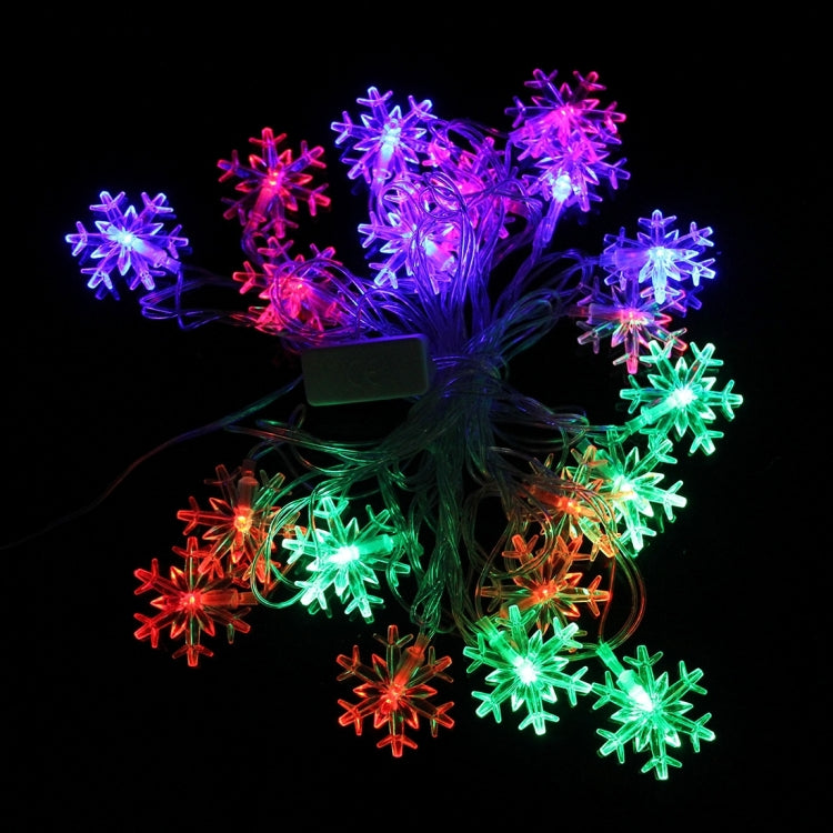 4m Water Resistant  RGB Modeling String Lights , 20 LEDs Little Snowflake Without End Joint and Controller, AC 110V-220V(Colorful Light)