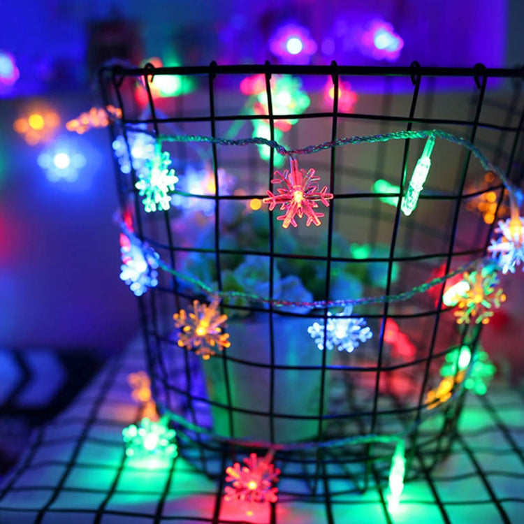 4m Water Resistant  RGB Modeling String Lights , 20 LEDs Little Snowflake Without End Joint and Controller, AC 110V-220V(Colorful Light)