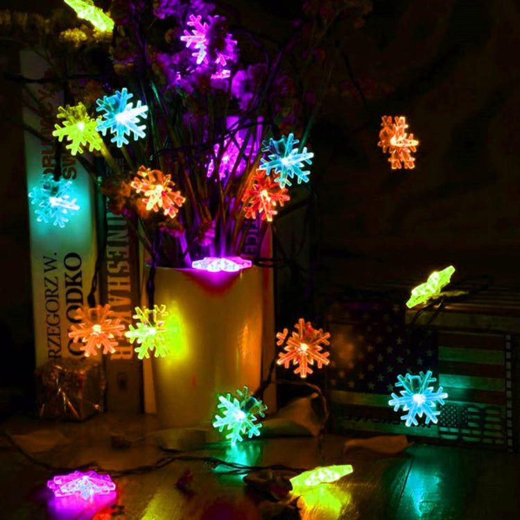 4m Water Resistant  RGB Modeling String Lights , 20 LEDs Little Snowflake Without End Joint and Controller, AC 110V-220V(Colorful Light)