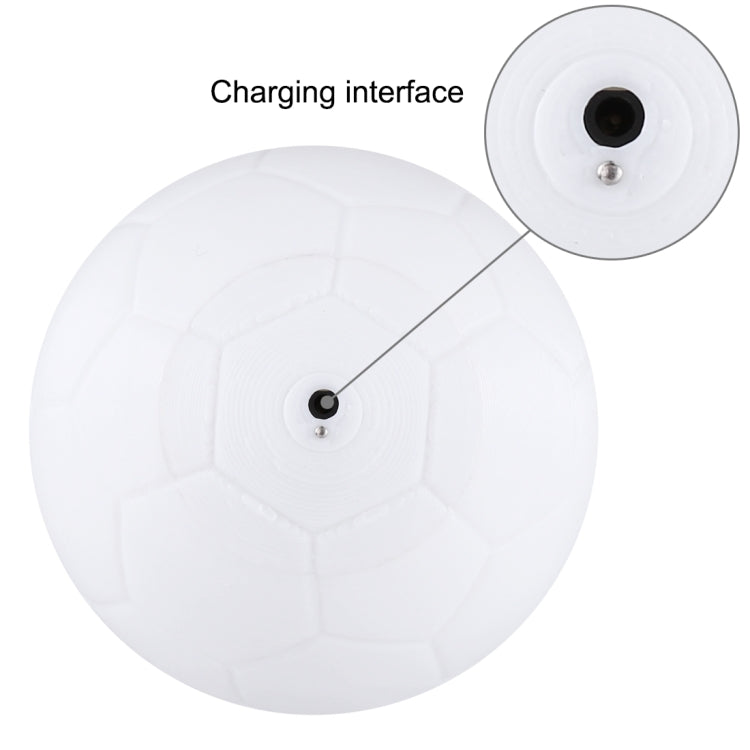 8cm Patted 3D Print Football Lamp , USB Charging 7-Color Changing LED Energy-saving Night Light with Wooden Holder Base